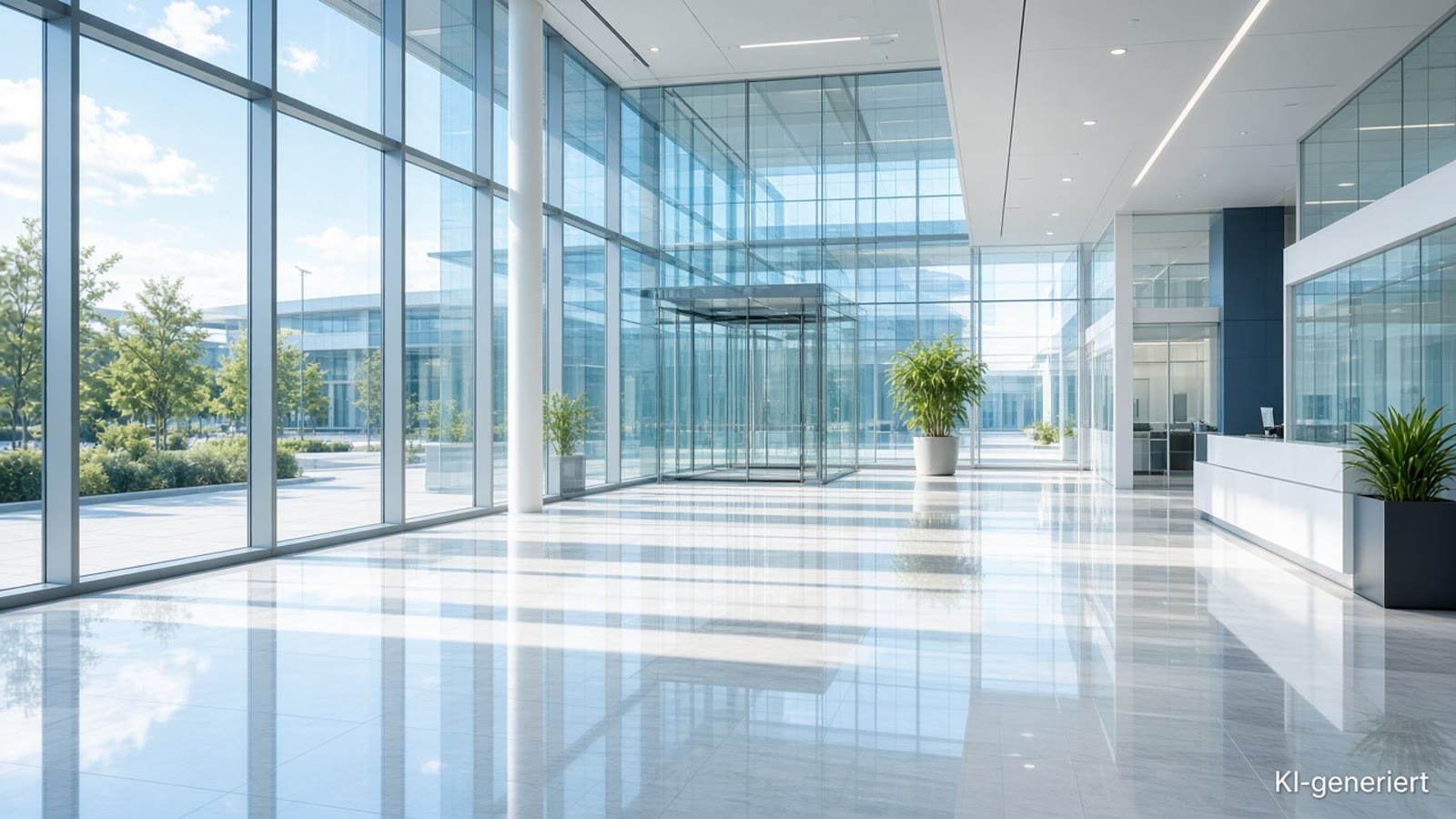KI-Visual: Saubere Lobby